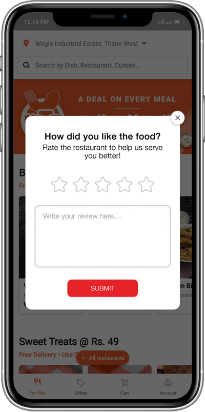 Capture feedback through in-app notifications